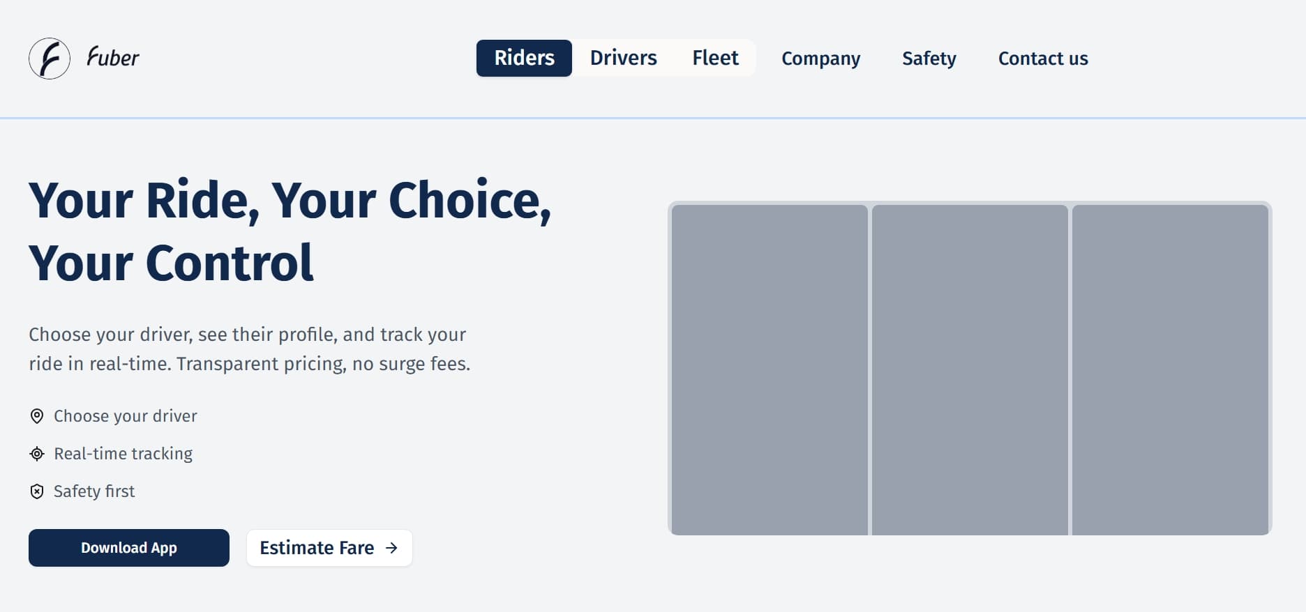 Ride Hailing Web App